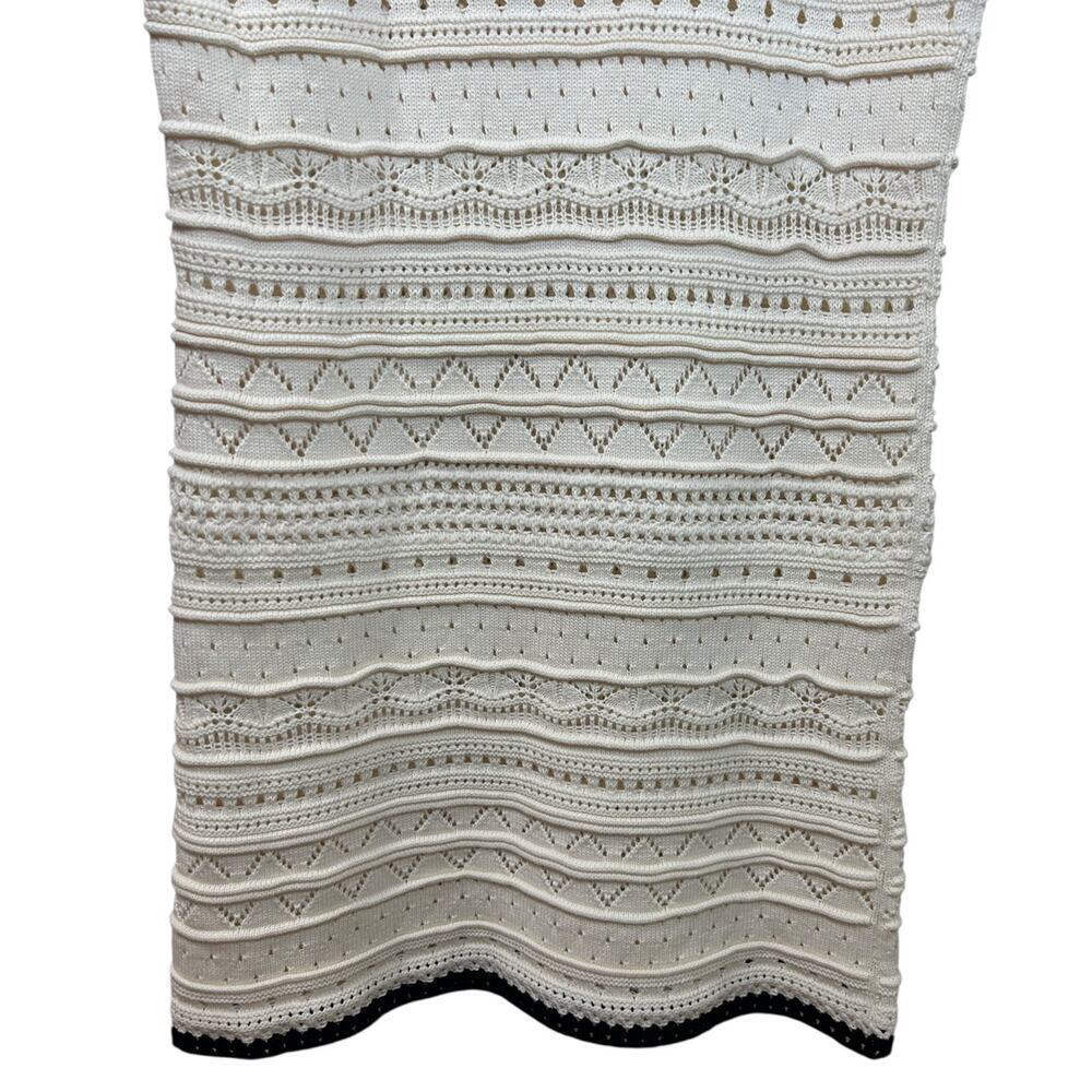La Ligne - NWT, Women's 'Mallory' Mini Knit Dress - Cream/Black, X-Large - Picture 9 of 13